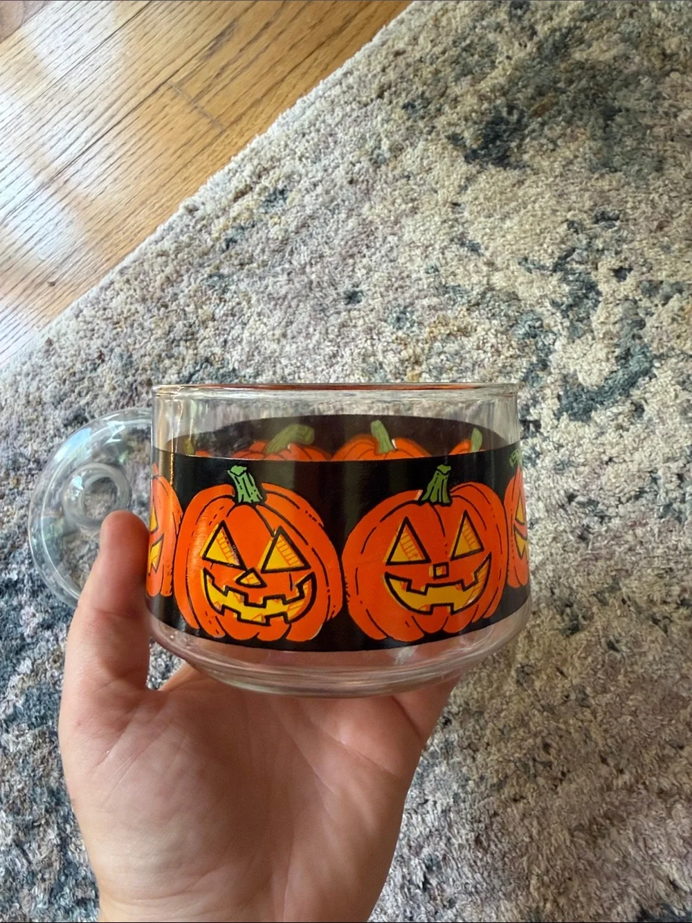 Vintage Halloween Jar Indiana Glass Candy Snack Pumpkin Dish w/lid Jack Lantern